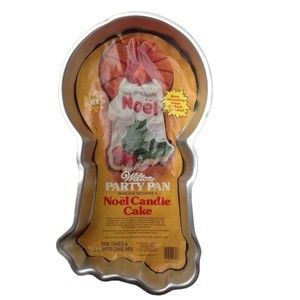 Vintage Wilton 1981 Noel Candle Cake Pan Christmas Holiday w Insert Christmas